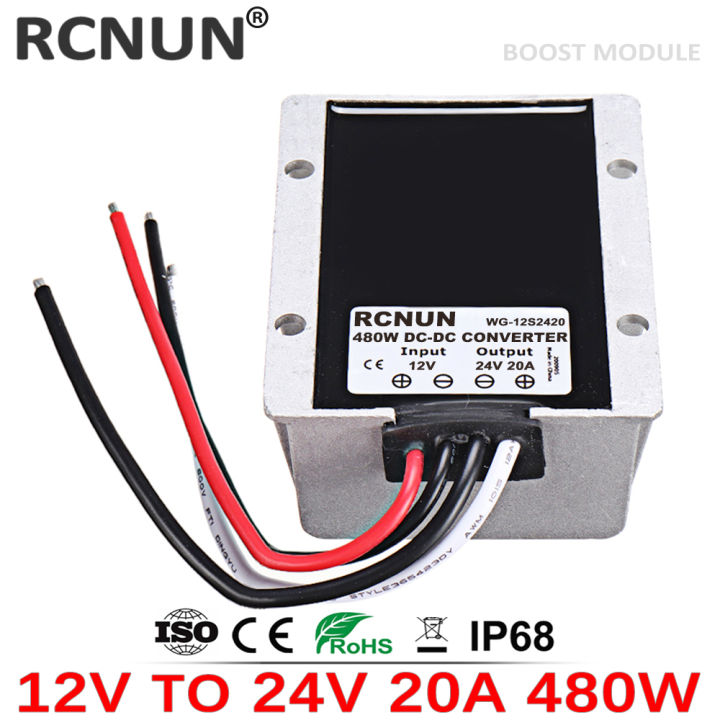 Rcnun 12v To 24v 19v 1a 3a 5a 10a 12a 15a 20a Step-Up Boost Dc Dc Converter 12 Volt To 19 Volt Car Lap Power Supply Charger
