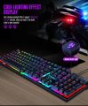 T-WOLF TF200 Gaming RGB Light Keyboard and Mouse Combo ,USB Ergonomic Mouse Spanish Keyboard for Gaming PC, Laptops with a Perfect Gaming Experience. 