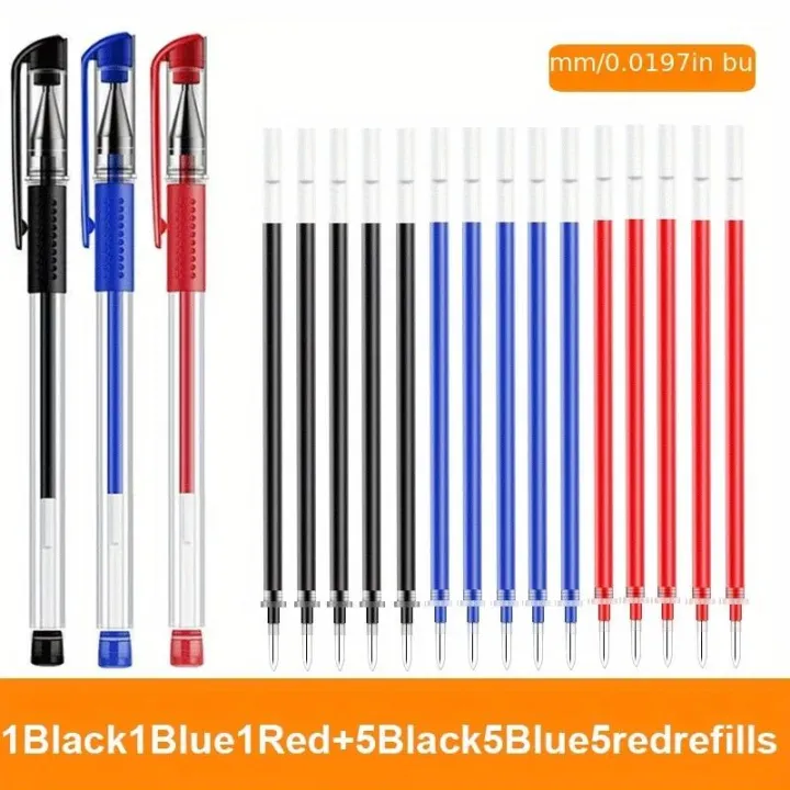 10/18pcs%20Gel%20Pen%20Set%20Black,%20Blue,%20and%20Red%20Ink%20-%200.5mm%20Ballpoint%20-%20Perfect%20for%20Back%20To%20School%20or%20School%20and%20Office%20Supplies%20-%20Image%206