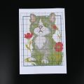 New Releases Cross Stitch Kits Patterns Embroidery Kit - Flowers Puppy 14CT 17×21cm. 