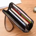 【QuasarQuarters】Wallet Large Capacity Long Clutch Outdoor Bag Men's Clutch Handbag Zipper Style. 