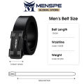 MENSPE Men's Belt Men Fashion Belt Men Genuine Leather Belts Two-layer Cowhide Automatic Buckle Belts Brand Luxury High Quality Business Strap Male Waistband for Men. 