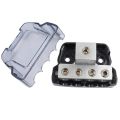 NANLIY 2X 4 Way Power Distribution Block 1 x 0/2/4 Gauge in /4 x 4/8 Gauge Out Ground Distributor Block for Car Audio Amplifier. 