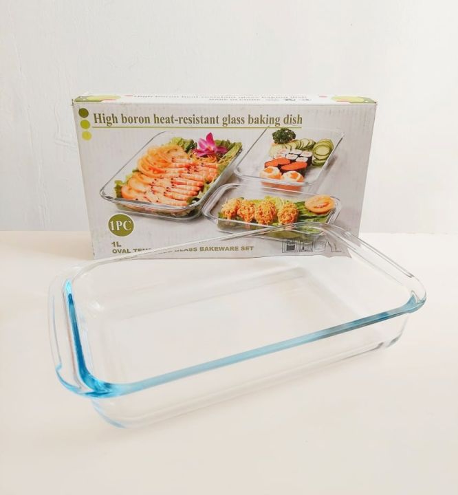 Baking Dish 1L Pyrex Glass High Boron Heat Resistant Glass Cake