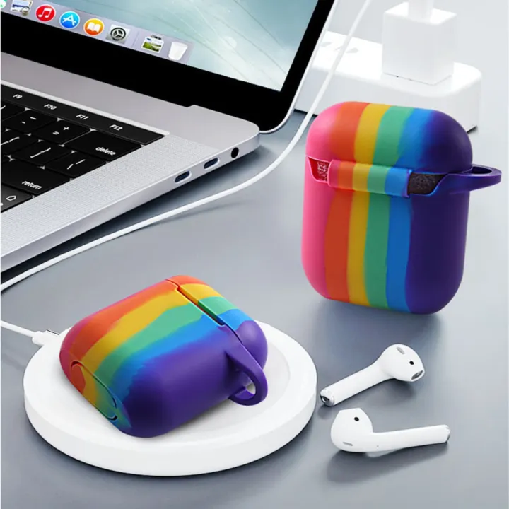 earphone%20case%20for%20airpods%20case%20rainbow%20silicone%20cover%20for%20airpods%20pro%203%20with%20keychain%20earphone%20accessories%20colorful%202020%20newest%20-%20Image%202