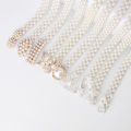 Ladies Pearl Waist Chain Rhinestone Pearl Decorative Belt Elegant Elastic Buckle Chain Waist Belts Sweet Dress Coat Girls Dress Waistbands Girdle. 