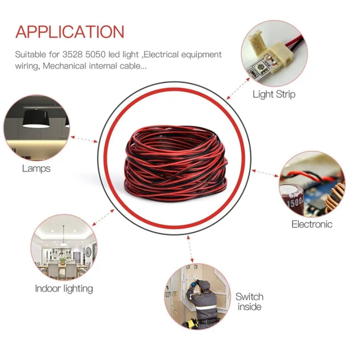 2Pin%20Wire%20100M%2022AWG%2012V/24V%20Extension%20Cord%20Red%20and%20Black%202-Wire%20Stranded%20Tinned%20Copper%20LED%20Light%20Bar%20Power%20Cord%20-%20Image%207
