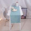 Longshow Lovely Light Blue Geometric Printing Table Runner For Home Decoration. 