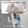 HXSJ Magnetic Phone Holder for Laptop, Adjustable Desktop Monitor Laptop Phone Side Mount,Foldable Computer Monitor Expansion Bracket. 