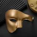 【hot】 Half Face Phantom Masquerade Cosplay Mask PVC Steampunk Plastic Men/Women Punk Carnival Costume Props The Phantom Dancer Mask. 