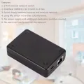 2 Port Rj45 Lan Network Switch Hub Computer Ethernet Internet Converter Adapter Mini Size Practical Network Switch. 