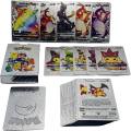 55 PCS/Set Rainbow Pokémon Cards Pokemon Board Collection Game Cards Pikachu Cards Gift for Boys Golden/Sillver/Black Color Pokémon Cards. 