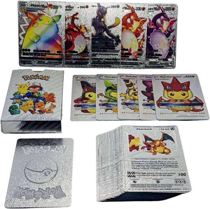 55%20PCS/Set%20Rainbow%20Pok%C3%A9mon%20Cards%20Pokemon%20Board%20Collection%20Game%20Cards%20Pikachu%20Cards%20Gift%20for%20Boys%20Golden/Sillver/Black%20Color%20Pok%C3%A9mon%20Cards%20-%20Image%206