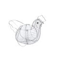 Homewares Chicken Hen Shaped Egg Collection Storage Wire Basket Farmhouse Style Organization. 