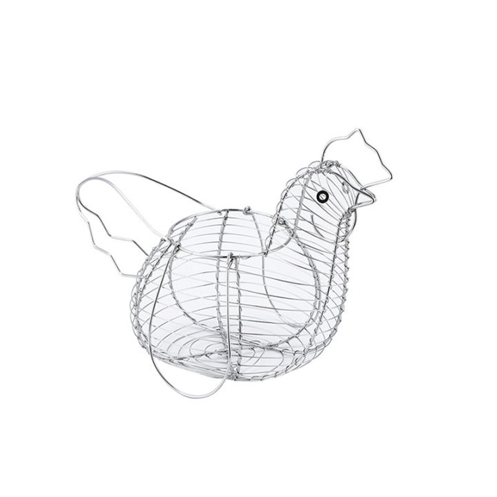 Homewares%20Chicken%20Hen%20Shaped%20Egg%20Collection%20Storage%20Wire%20Basket%20Farmhouse%20Style%20Organization%20-%20Image%203