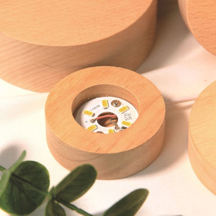 Crystal Ball round 5v Wooden Lamp Aromatherapy Luminous u Switch Base Base Solid Wood Interface Wooden Small Night Lamp