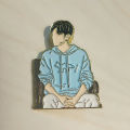 【SkinHorizon】Xiao Zhan Wang Yibo Figure Cute Metal Brooch Bo Jun Yi Xiao Cartoon Mini Badge Men Women Accessories Fans Collection Gift. 