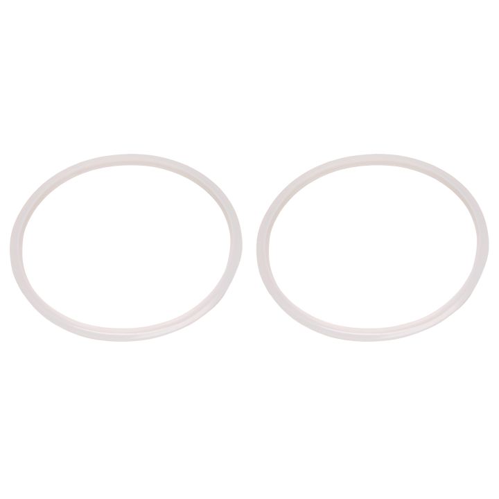 NANLIY Silicone gasket Sealing ring for pressure cooker 22 cm inner diameter, 2 pieces, transparent