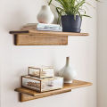 Mr Wood- 3Ft Stylish Solid Wood Floating Shelf/ Waterproof Wooden Shelf for Bathroom/ Bedside Shelf/ Kitchen Accessories Shelf/ Modern Shelves for Living Room. 
