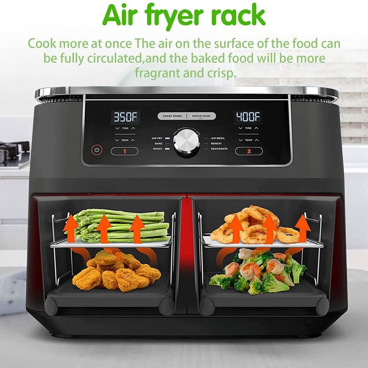 Air%20Fryer%20Rack%20for%20Double%20Basket%20Air%20Fryers,%20Dehydrator%20Rack%20for%20Foodi%20DZ201%20DZ401%20Air%20Fryer%20Accessories%20-%20Image%203