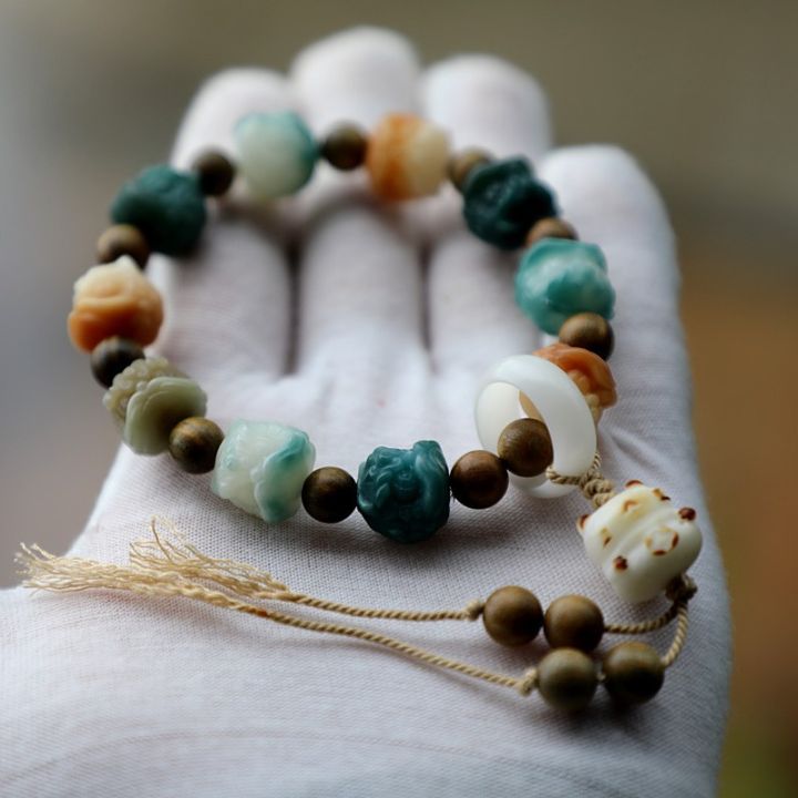 %E3%80%90Essential%20Good%20Item%E3%80%9113mm%20Charcoal%20Flower%20Lion%20Wake%20Bracelet%20Yin%20Leather%20Green%20Lion%20Wake%20Cat%20Women's%20Bracelet%20-%20Image%203