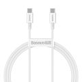 Baseus CATYS-C02 - 100W, USB Type-C to USB Type-C Fast Charging Data Cable, Cable Length:2m - White. 