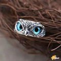 【LUCKET】Retro animal owl ring hip hop engraving pattern men and women design LK. 