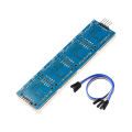 MAX7219 Dot Matrix Module Microcontroller 4 In One Display with 5P Line 4 in 1 Green. 