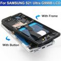 S21 Ultra Screen with Fingerprints, for Samsung Galaxy S21 Ultra 5G G998B G998B/DS Lcd Display Digital Touch Screen with Frame. 