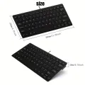 K-1000 Mini Office Keyboard: 78-Key Compact Wired USB Powered Keyboard for Home & Work (Black). 