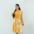 Short girls dress Sleeve Linen Bow Frock. 
