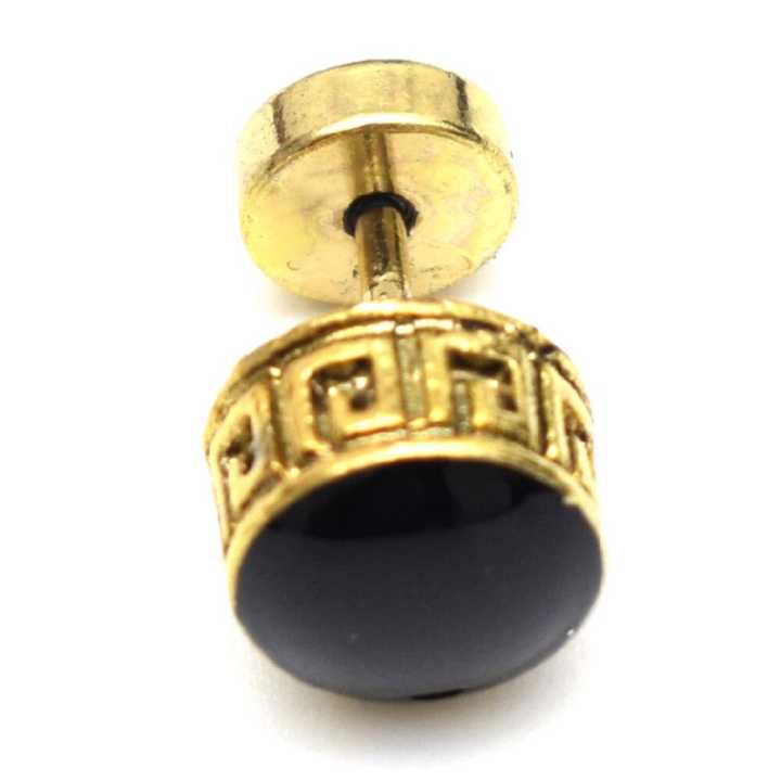 Men's Gold Black dot Earring | Daraz.lk