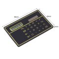 MMLUCK 8-digit Travel Handheld Digit Calculator Children's Ultra-thin Stationery Solar Power Office Supplies Pocket Calculator Credit Card Calculator Solar Powered Calculator Mini Calculator. 