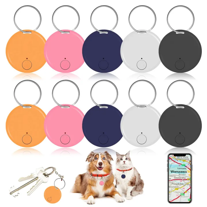 Portable Mini GPS Bluetooth Anti Lost Tracker For Old Men Kid Pet Bluetooth 5.0 Mobile Key Round Tracking Smart Finder Locator