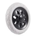 2X Black White Plastic Core Foam Shopping Trolley Cartwheel Casters. 