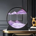 home decoration items3D Moving Sand Art Picture Round Glass Deep Sea Sandscape Hourglass Quicksand Craft Flowing Sand Painting Office Home Decor Gift. 