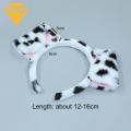 Women Headband Dalmatians Ear Scrunchies Cute Plush Dot Print Dog Ears Headband Kid Adult Animal Shape Elastic Hair Hoop Cosplay Costume Accessory Gift Cartoon Hair Hoop. 