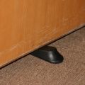 4pcs Set Black Door Stopper පහසුවෙන් කූඤ්ඤ දොර හිඩැස් ඉහළට Finger Protector Flexible Floor Door Stops. 