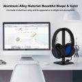 Plastic/aluminum alloy ABS detachable desktop headphone tand. 