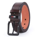 【HUT】 Men's PU Leather Alloy Pin Square Buckle Belt Businessleisure Belts 2023 Fashion Black Coffee Brown Waistbelts For Men. 