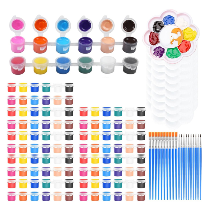 Acrylic Paint Set,for Kids&Adults Craft Paints Kids Paint Set Container ...