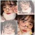 【LUCKET】Tik Tok Influencer Same Style Lower Half Frame Glasses Female Water Drop No Lens Decoration LK. 