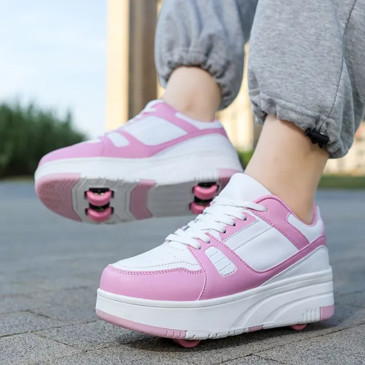 New4Wheel%20Double%20Row%20Wheel%20Heelys%20Ultra-Light%20Two-Wheel%20Sports%20Shoes%20Boys%20and%20Girls%20Students%20Four-Wheel%20the%20Skating%20Shoes%20-%20Image%205