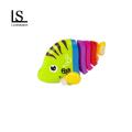 Plastic Fish Toy Colorful Wind-up Fish Toy for Babies Educational Tummy Time Fun Perfect Birthday Gift. 