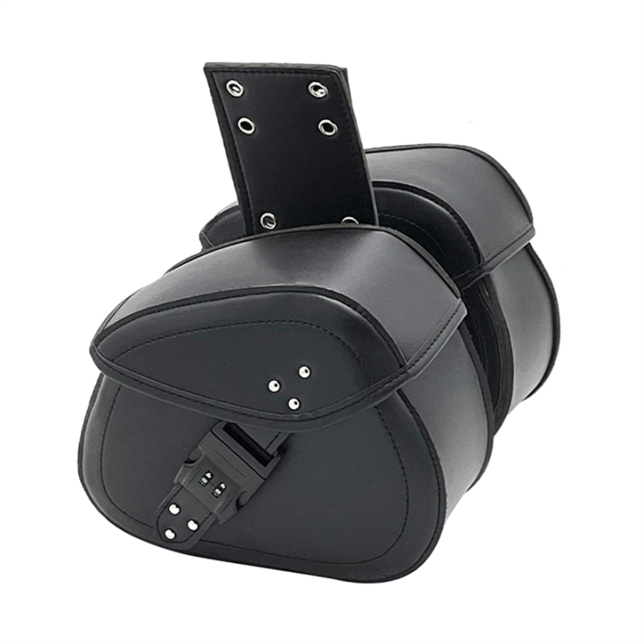 Universal Password Lock Side Tool Storage Saddle Bags Large Capacity Pouch for Motorbike Cruiser Saddlebag Set