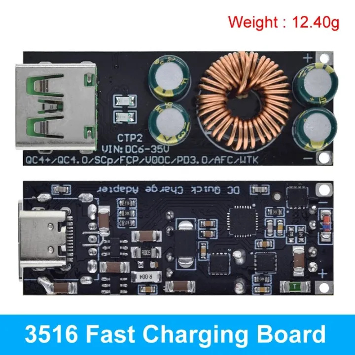 QC4.0%20QC3.0%201%202%204%20Way%20USB%20Type-C%20Mobile%20Phone%20Quick%20Charge%20Adapter%206-35V%20Step%20Down%20Buck%20Boost%20Module%20SW3518%20/%20SW3516%20For%20Huawei%20-%20Image%202