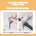 Child Lock Protection Of Children Right Angle Locking Drawer Cabinet Doors For Children's Safety Kids Safety Plastic Protection Lock Anti-clamping Hand 1Pair. 