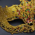 【HOT】 6PCS/SET Halloween Mask Sequins Glitter Masquerade Mask Carnival Fancy Dress Christmas Party Cosplay Supplies. 