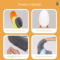 Cute Duck Shape Silicone Toilet Brush 360° Flexible Head Automatic Opening Closing Double-sided Cleaning Tools. 