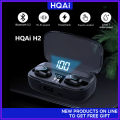 HQAi H2 TWS Bluetooth Earphones Build-in MIC Wireless 5.2 Gaming Headset Hi-Fi Sound Headphones Earbuds For All Phone. 